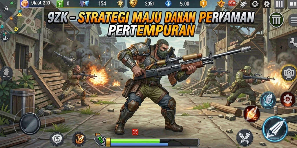 Tampilan gameplay dinamis dalam 9ZK yang menantang