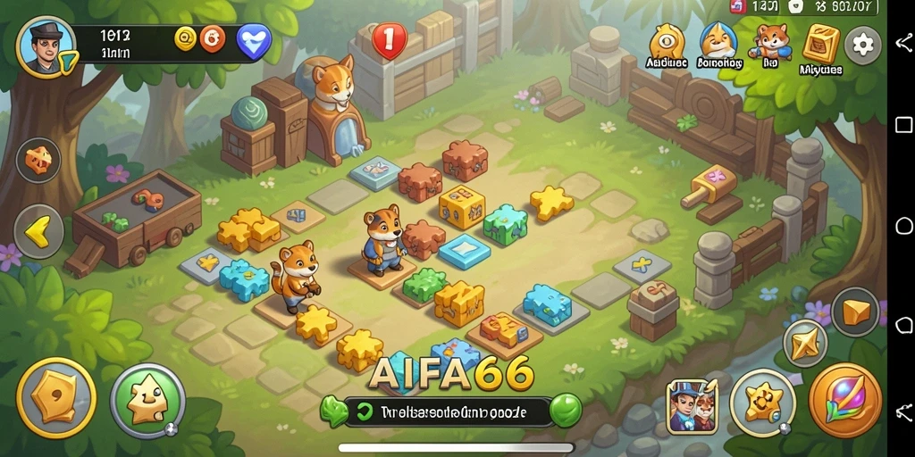 Tampilan gameplay AIFA66 yang penuh warna dan seru.