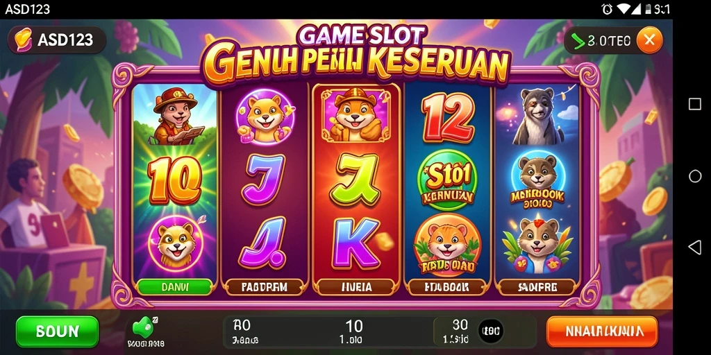 Tangkapan layar gameplay menarik dari ASD123 yang menunjukkan keseruan bermain slot.