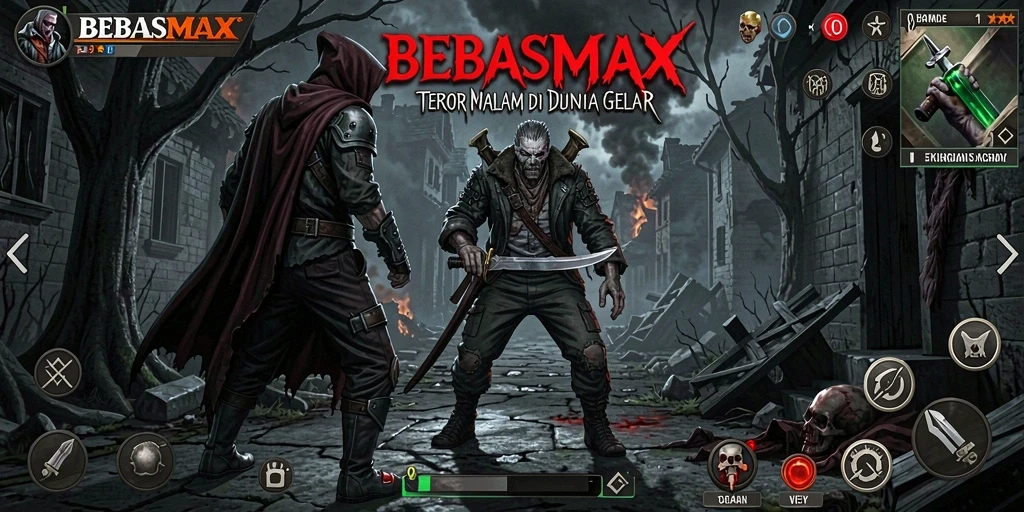 Screenshot menampilkan momen mencekam dalam gameplay BEBASMAX.