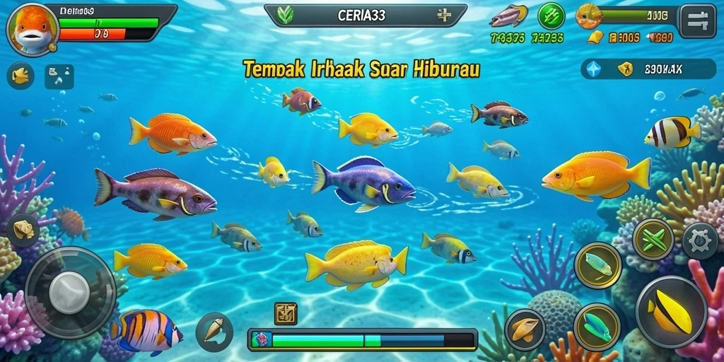 Tampilan gameplay memukau Tembak Ikan di CERIA33.