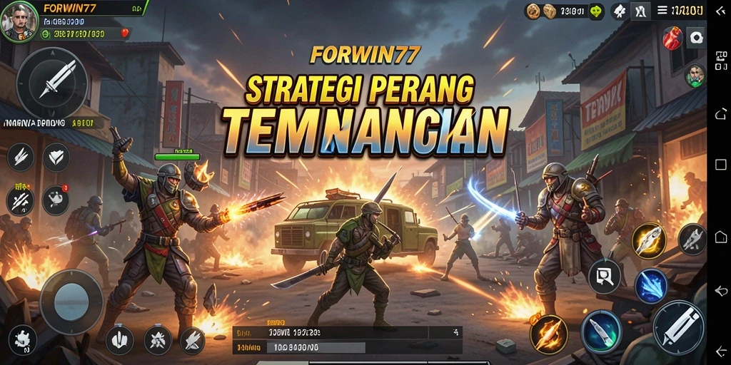 Tampilan gameplay strategis yang menegangkan di FORWIN77.