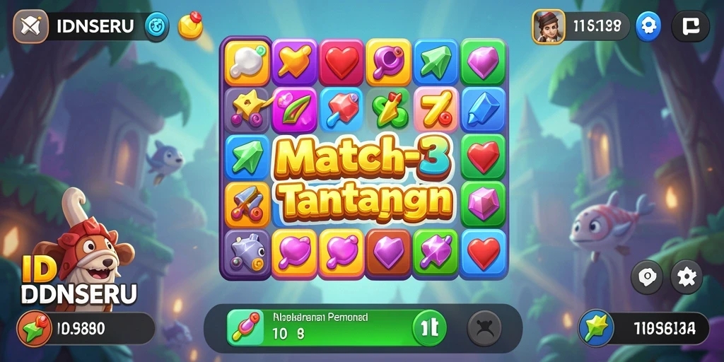Tampilan gameplay seru dan penuh warna dari IDNSERU.