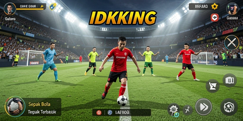 Tampilan gameplay <strong>IDRKING</strong> yang mendebarkan saat bertanding di lapangan.