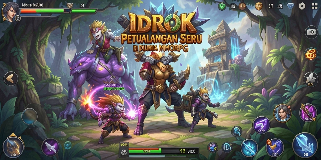 Screenshot dari gameplay seru di dunia MMORPG IDROK.