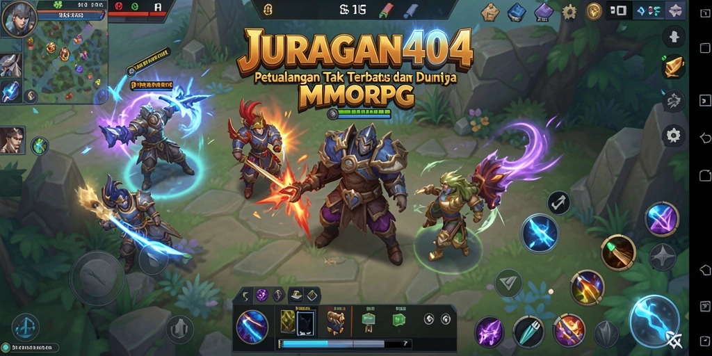 Gambaran gameplay yang mendebarkan dari dunia <strong>JURAGAN404</strong> dalam format MMORPG.