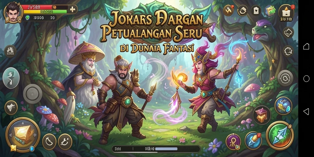 Tangkapan layar permainan <strong>JVS88</strong> yang menunjukkan aksi seru di dunia petualangan.