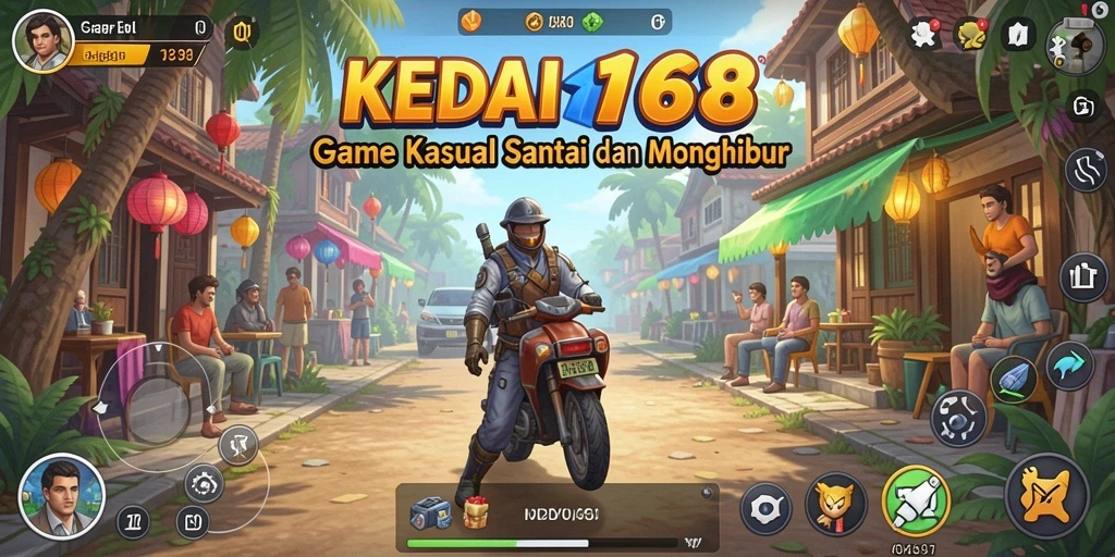 Gambaran permainan menyenangkan dalam KEDAI168 dengan grafis cerah.