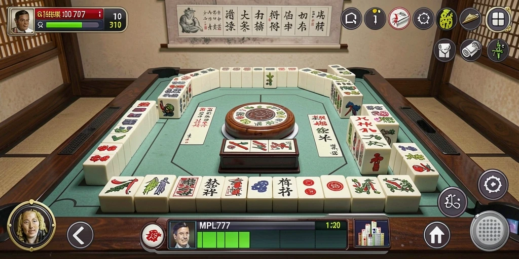 Screenshot gameplay MPL777 menampilkan suasana permainan Mahjong yang menegangkan.