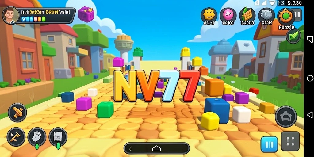 Screenshot NV77 menampilkan gameplay seru permainan Puzzle.