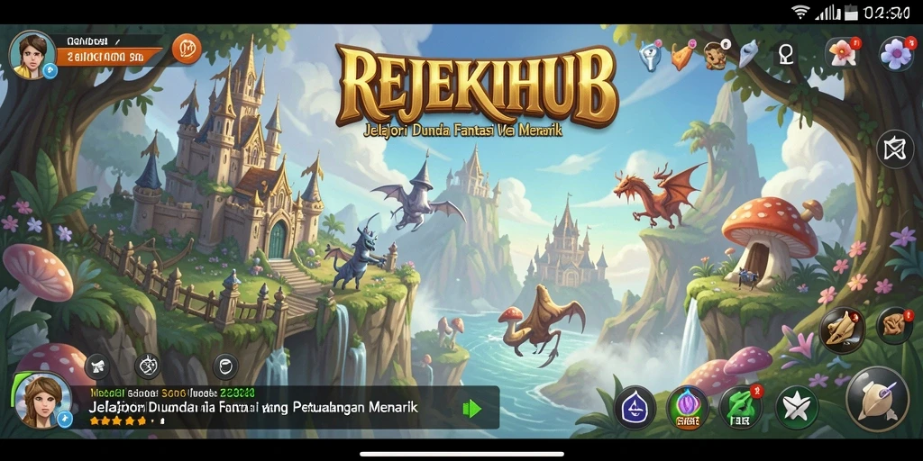 Tangkapan layar utama REJEKIHUB menampilkan aksi pertarungan RPG yang epik.