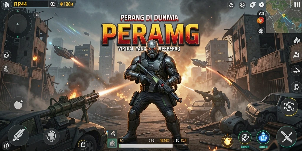 Tampilan aksi seru dalam gameplay RR44 yang mendebarkan.
