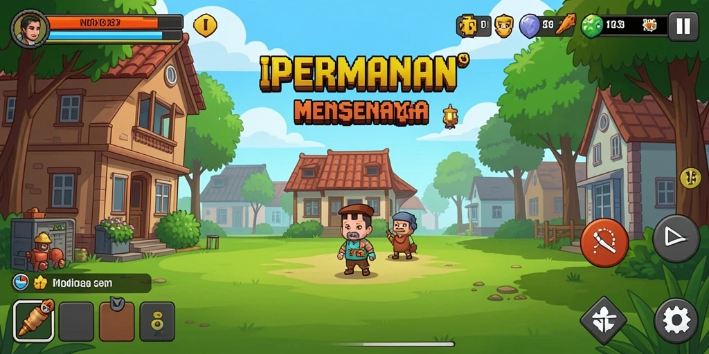 Tampilan gameplay T6 dengan karakter dan sumber daya dalam mode Idle.