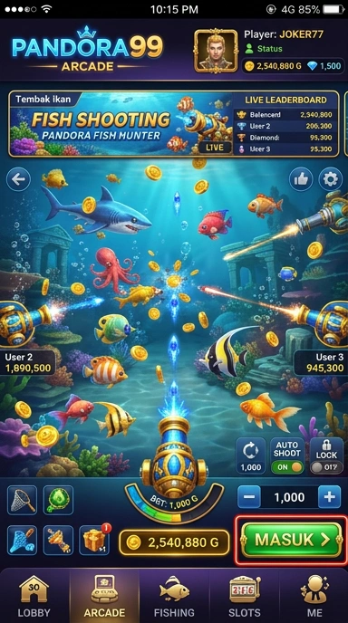Tampilan halaman utama pandora99 yang informatif.